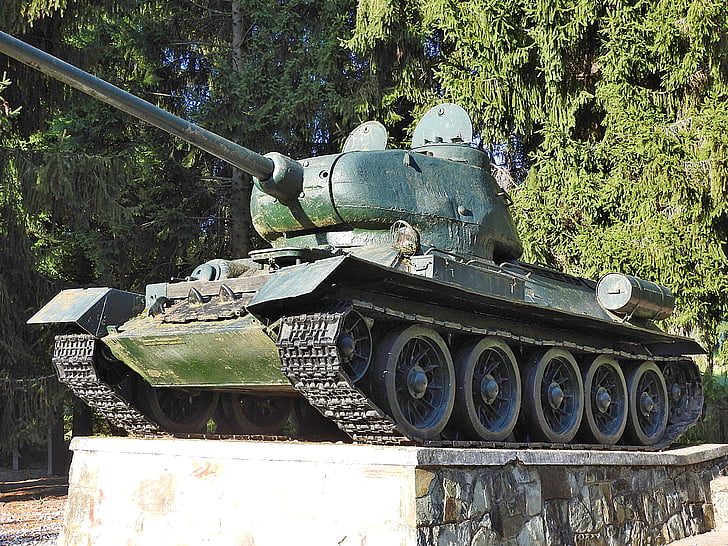 Panzer, t-34, War memorial, Ungern