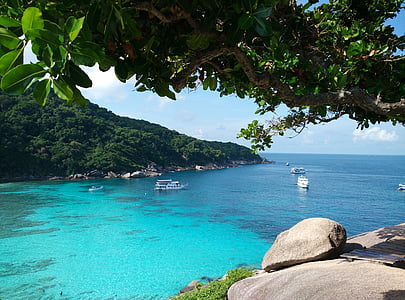 Similan Insel, Boote, Azure, Meer, Paradies, Strand, Sommer