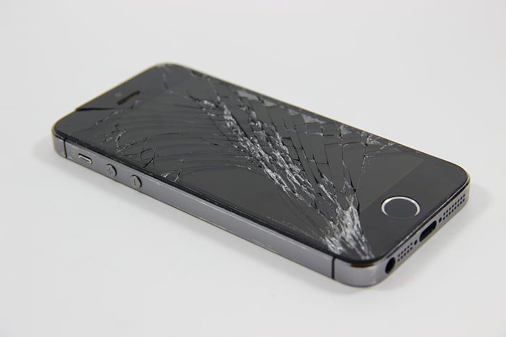 pantalla trencada, iphone trencat, trencat, mòbil, pantalla, exhibició, cruixit