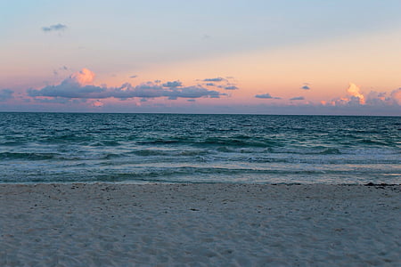 пляж, Горизонт, Природа, океан, песок, мне?, морской пейзаж