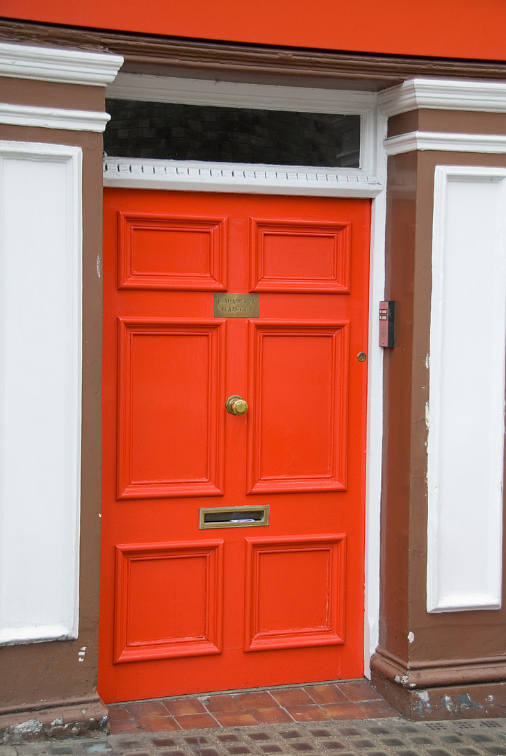 Windsor, London, England, dörr, röd, arkitektur, hus