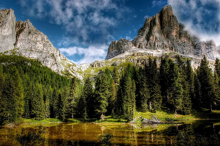 Dolomitas, montanhas, Belluno, Itália, modo de exibição, Alpina, caminhadas
