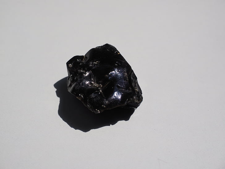 Obsidian, Stein, vulkanische, Becherglas, vulkanische Felsen Glas, glänzend, Shell-Pause