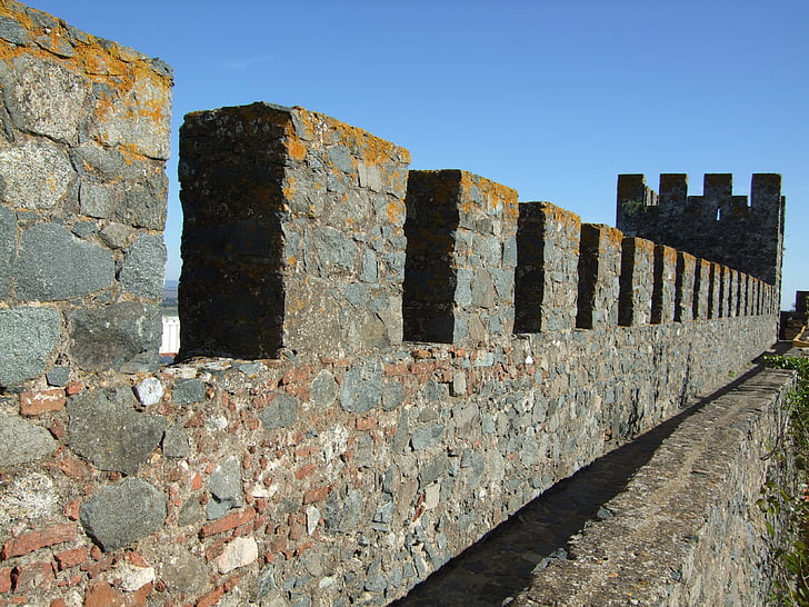 Castle, várfal, Beja, Portugália, Fort, fal - épületben, építészet