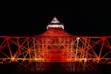 Tokyo, Tokyo Kulesi, Şehir, Kentsel, Simgesel Yapı, tarihi, Renkler