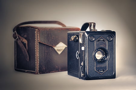 càmera, vell, nostàlgia, aspecte retro, mercat de puces, Caixa-tengor 54 2, càmera - equip fotogràfic