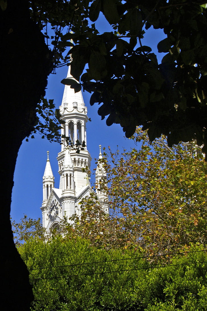 svätého Petra a Pavla, kostol, San francisco, Kalifornia, veža, USA, budova