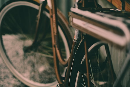 kerékpár, blur, közeli kép:, fókusz, iparág, a szabadban, retro