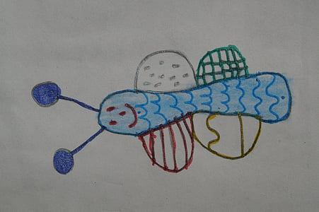 蝶, 子供を描く, カラフルです, 動物, 春, 子, 子供