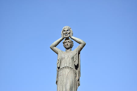 Monumento, maschera, Spagna, Madrid, Statua, architettura, Turismo