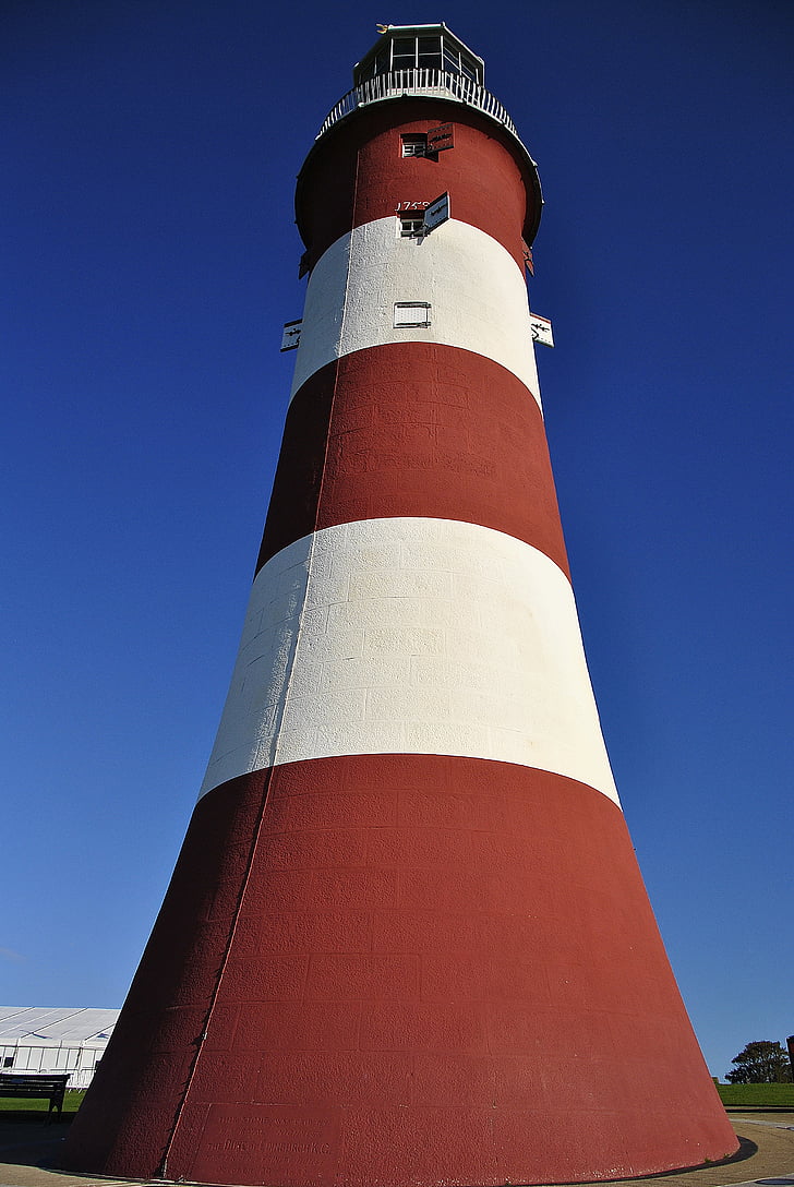 lighthouse, seaside, blue sky, travel, beacon, marine, tower