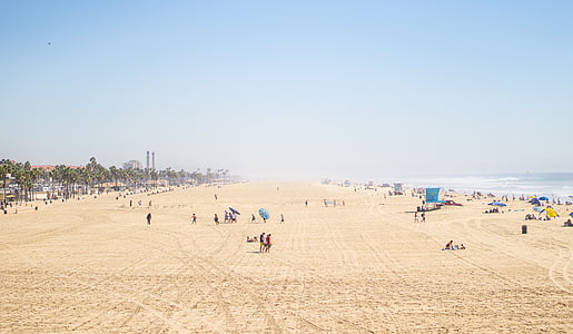 photo, plage, en journée, sable, Sunshine, été, bleu