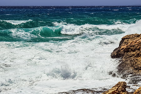 mar agitado, costa rochosa, ondas, natureza, ventoso, tempestuoso, tempo