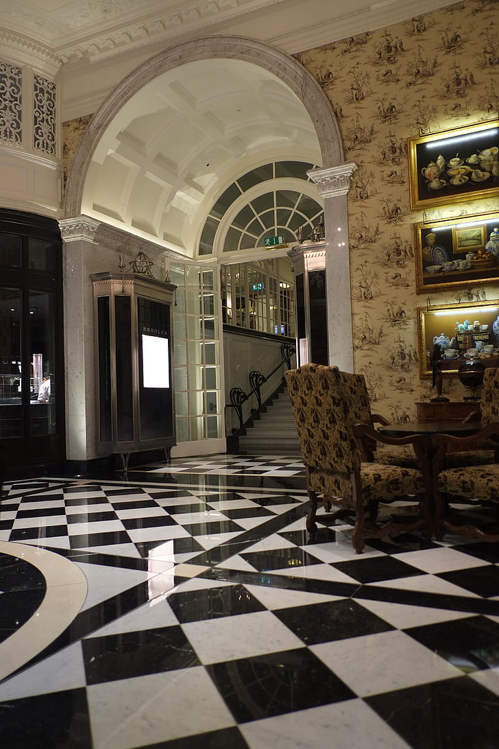 Hotel, foyer, lobby, Savoy, Architektura, uvnitř