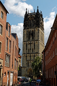 Nhà thờ, gác chuông, xây dựng, kiến trúc, Münster