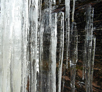 IJspegel, winter, koude, ijs, Icy, Frost, Rock