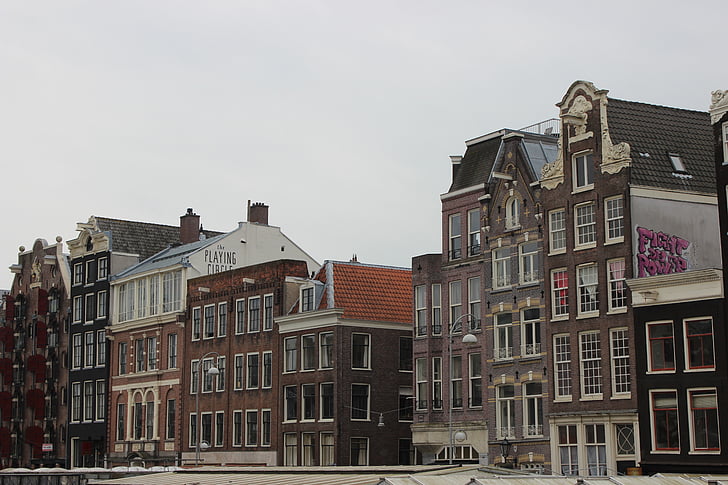 Amsterdam, bangunan, Belanda, arsitektur, Eropa, Belanda, perjalanan