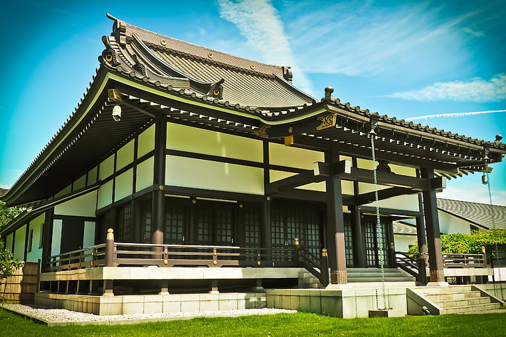 arquitetura, Ásia, edifício, Santuário, complexo de templos, Templo de, Japonês