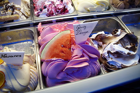 fagylalt, cukrászda, hideg, édes, Maloun