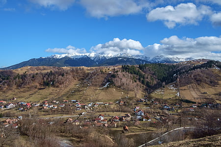 Brasov, miesto peizažas, Transilvanija, Panoramos