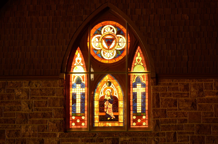 vitrāžas, baznīca, logs, kristiešu, reliģija, katedrālē, gotika