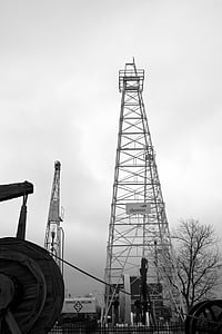 plataforma de, de perforación, aceite, taladro, petróleo, exploración, industrial