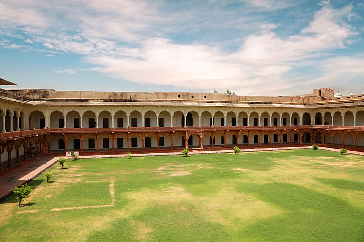 Agra, Fort, India, het platform, Uttar, Mughal, culturele
