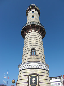 Warnemünde, obmorsko letovišče, Baltskega morja, svetilnik