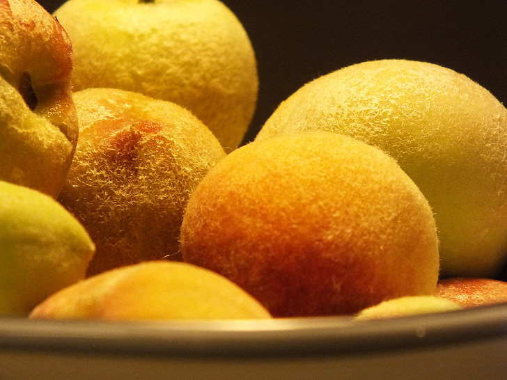 Peach, fruits, Fuzz, en bonne santé, frais, jaune, orange