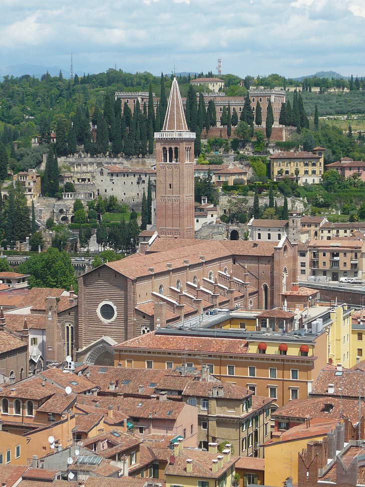 Verona, taliančina, Taliansko, stvol, mesto, budovy, kostol