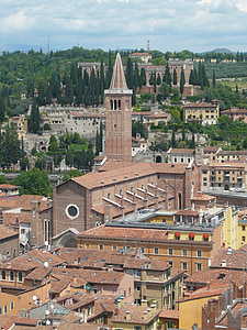 Verona, Italų, Italija, peizažas, Miestas, pastatų, bažnyčia