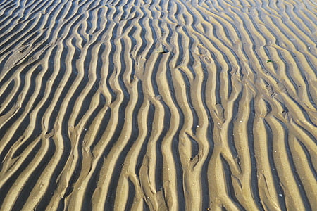 piasek, Plaża, grzbiety, gzymsy, morze, Relief