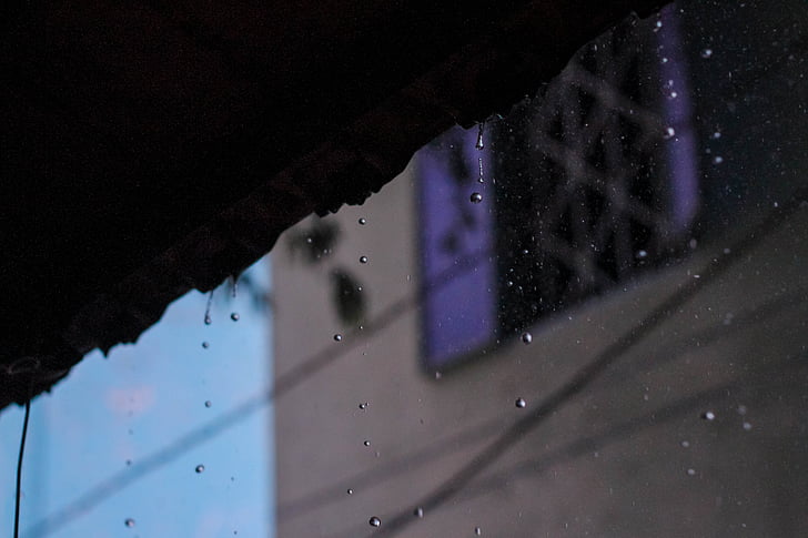 drop, Domov, dážď, Vietnam, vody, okno, zimné