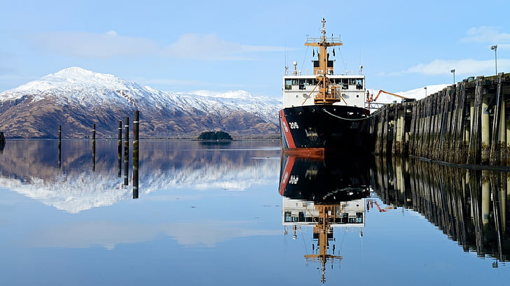 gemi, kesici, bağlantı noktası, Kodiak, Alaska, ABD, Sahil Güvenlik