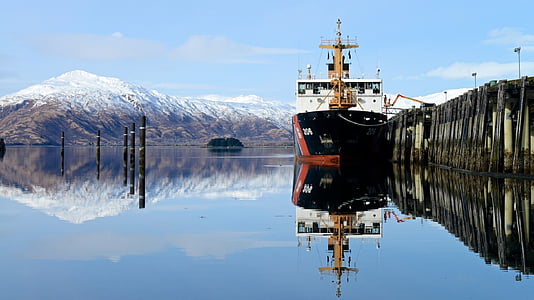 gemi, kesici, bağlantı noktası, Kodiak, Alaska, ABD, Sahil Güvenlik