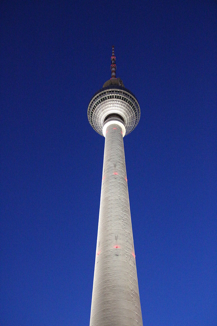 Torre de la TV, Berlín, Torre de radio, cielo, Alexanderplatz, lugares de interés, capital