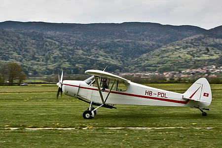 航空機, broye, ヴォー州, スイス, 山, 空