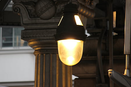 lâmpada, metrô, Paris, urbana