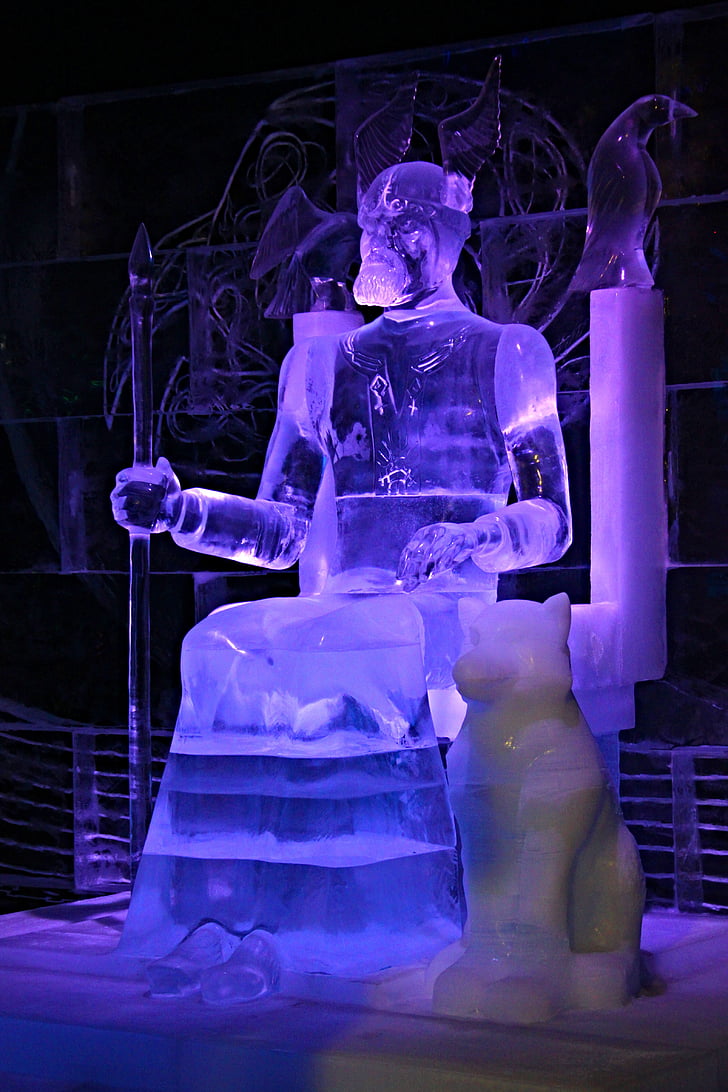 ledena skulptura, umetnost, LED svetov, razstava