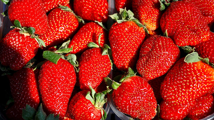 Erdbeere, Obst, Frühling, Essen, frische, rot, reif