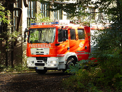 fuego, camión de bomberos, uso, profesión, vehículos
