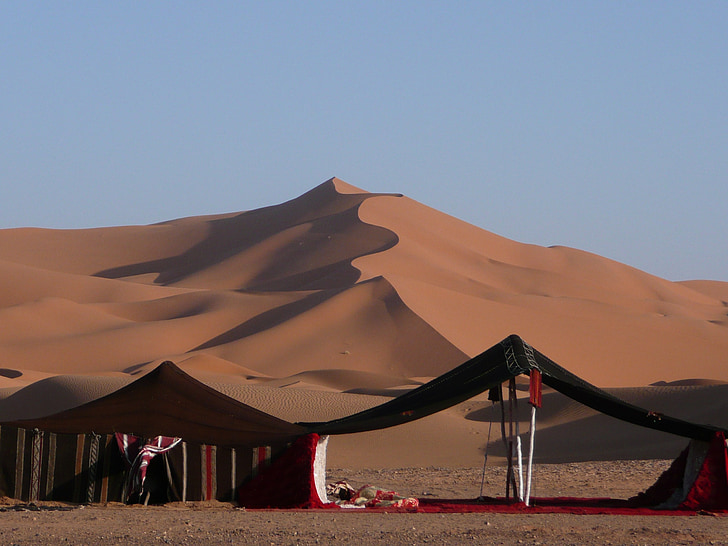sivatag, tábor, Marokkó, természet, Afrika, marroc, homok