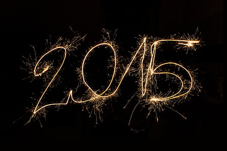 2015, terugblik, Sparkler, Sparks, firework - mens gemaakte object, Fire - natuurverschijnsel, viering