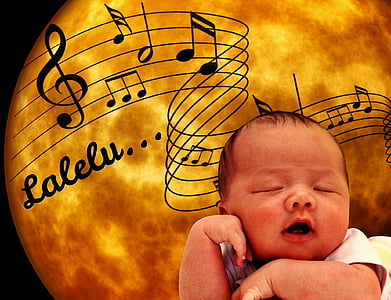 kūdikis, miego, mėnulis, vaikų dainos, mielas, ramus, vienas asmuo