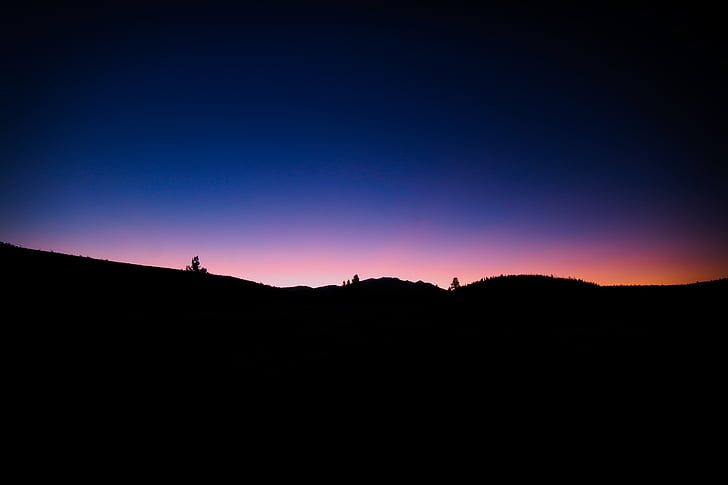 Sunset, billede, mørk, Mountain, Highland, landskab, natur