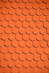 photo, fish, scale, pattern, Roofing, Tile, Red, Wall