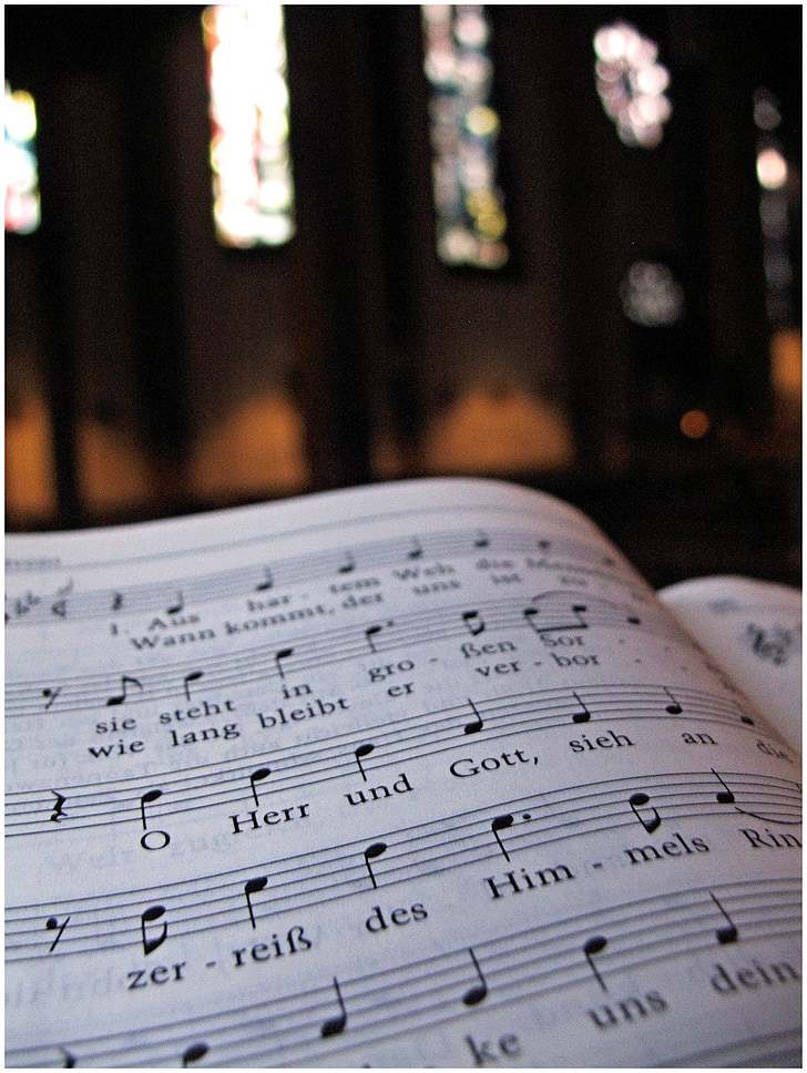música, Notes, l'església, Déu, Himne, himnes, vell