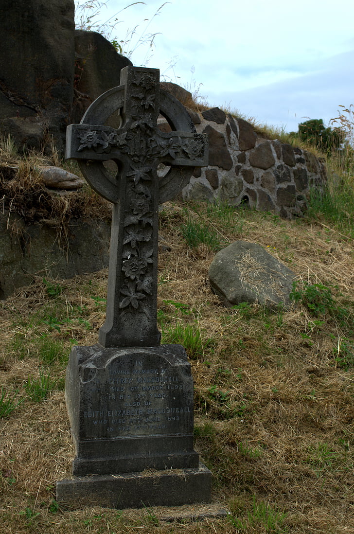 Krzyż celtycki, Cmentarz, celtyckie krzyże, krzyże, ruiny, nagrobek, Krzyż