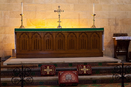 олтар, свещ, католическа, Христос, християнството, Църква, концепция