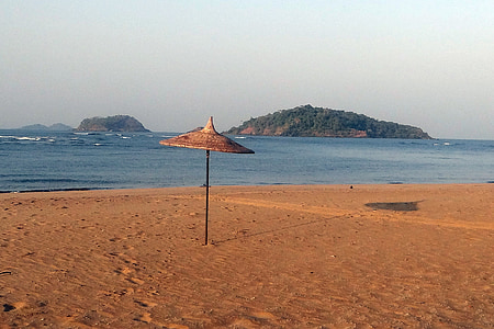 sombrilla, Playa, parasol, Mar Arábigo, arena, días de fiesta, vacaciones